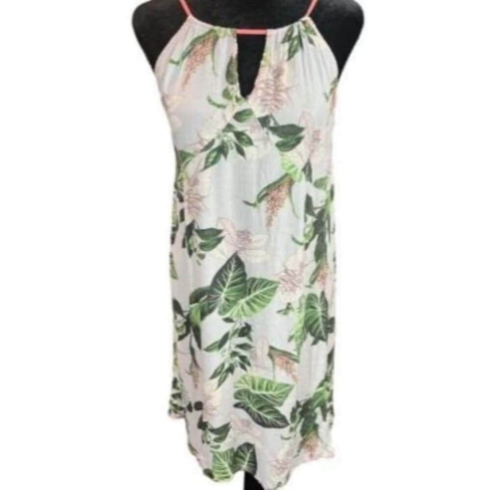 Ethereal Eddie‎ Bauer Small Womens Tropical Leaf Print Dress Summer Beach
